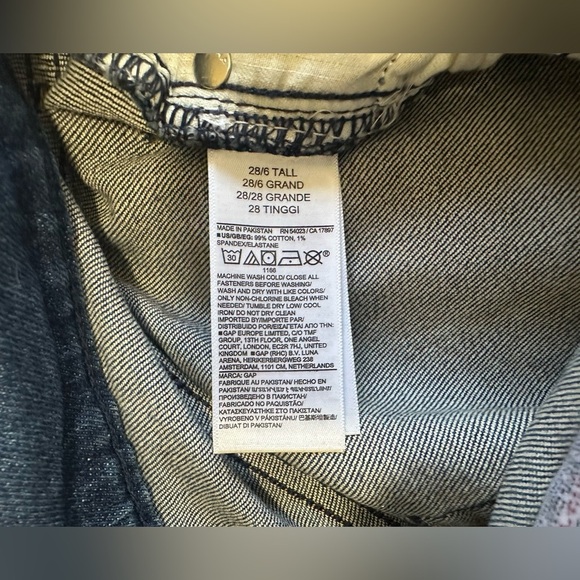 NEW GAP Size 28 TALL Jeans - Picture 4 of 6